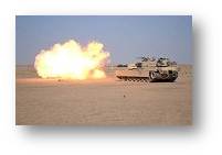 Marine Abrams firing main gun